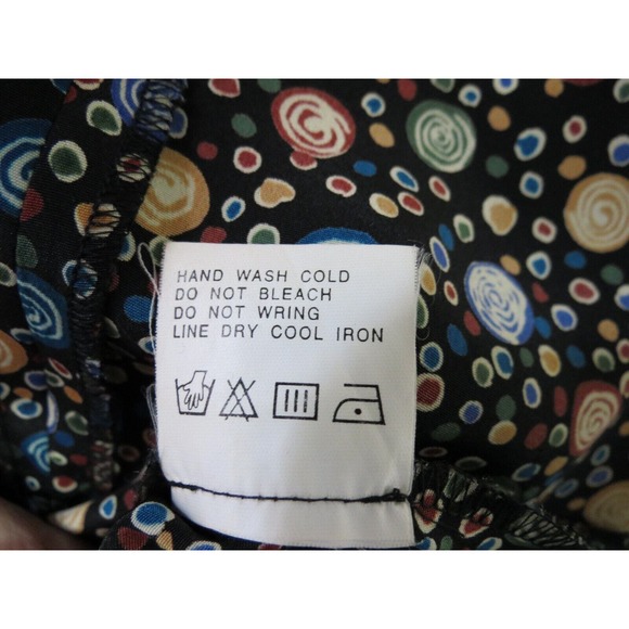 Vintage Leslie Fay 12 Petite 80s 90s Two Piece Abstract Dress Layered Skirt - Picture 10 of 12